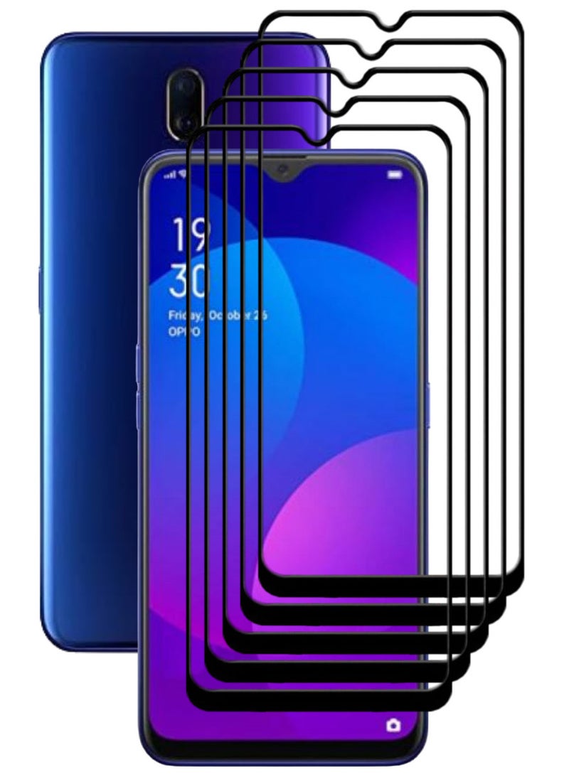 ACLIX 5 Pieces Antistatic ESD Dustproof Premium Quality High Definition Tempered Glass Screen Protector Designed For Oppo F11 - Image 1