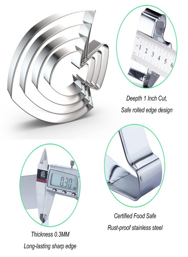 QAAQS Fish Cookie Cutter Set Assorted Sizes - 5", 4", 3", 2" - 4 Piece - Stainless Steel - Image 3
