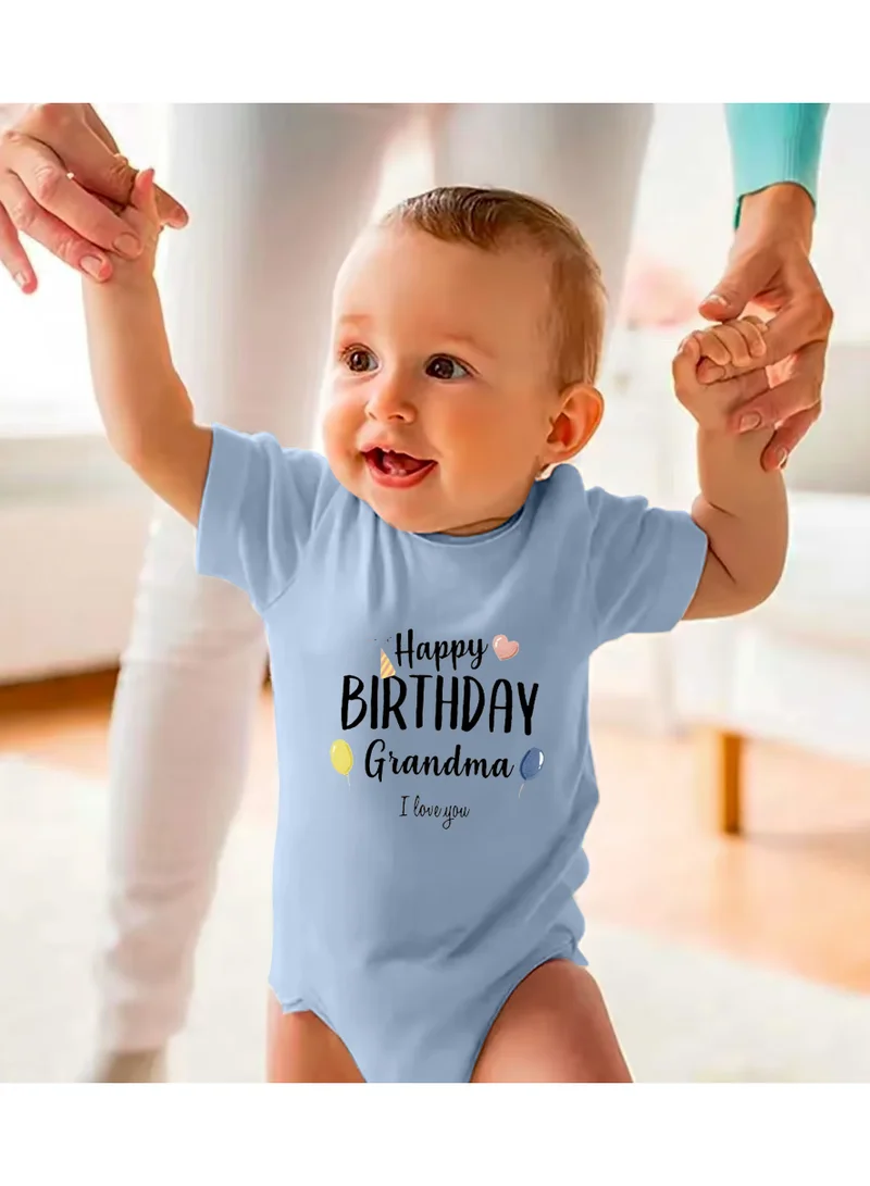 Matching Family Outfits Happy Birthday Grandma Baby Vest Bodysuit – Funny Baby Gift for Grandma’s Birthday – Unisex Cotton Outfit for Boys and Girls – Soft, Comfortable, Newborn to 24 Months – Baby Shower Clothing Idea