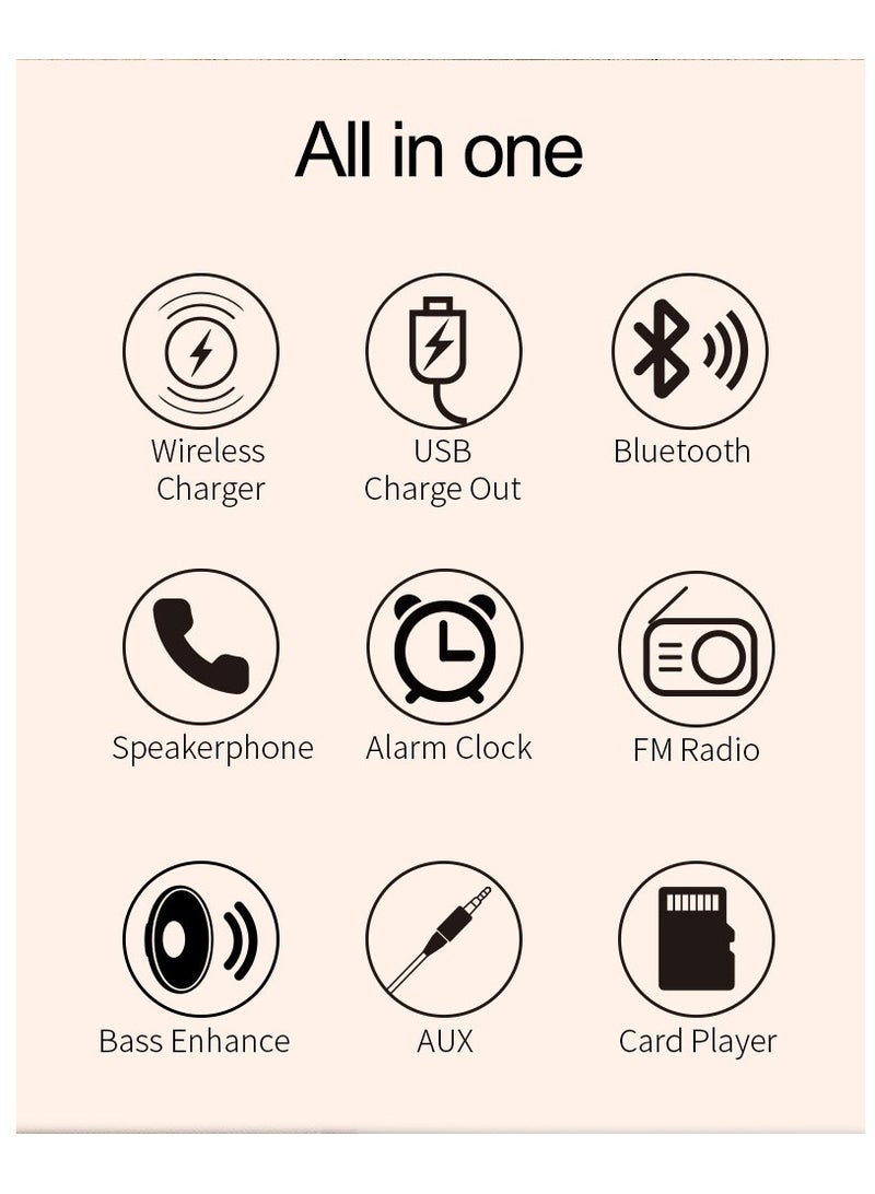 Wireless Charger Wireless Charger Bluetooth Speaker Clock LED Alarm Clock Sound - Image 3