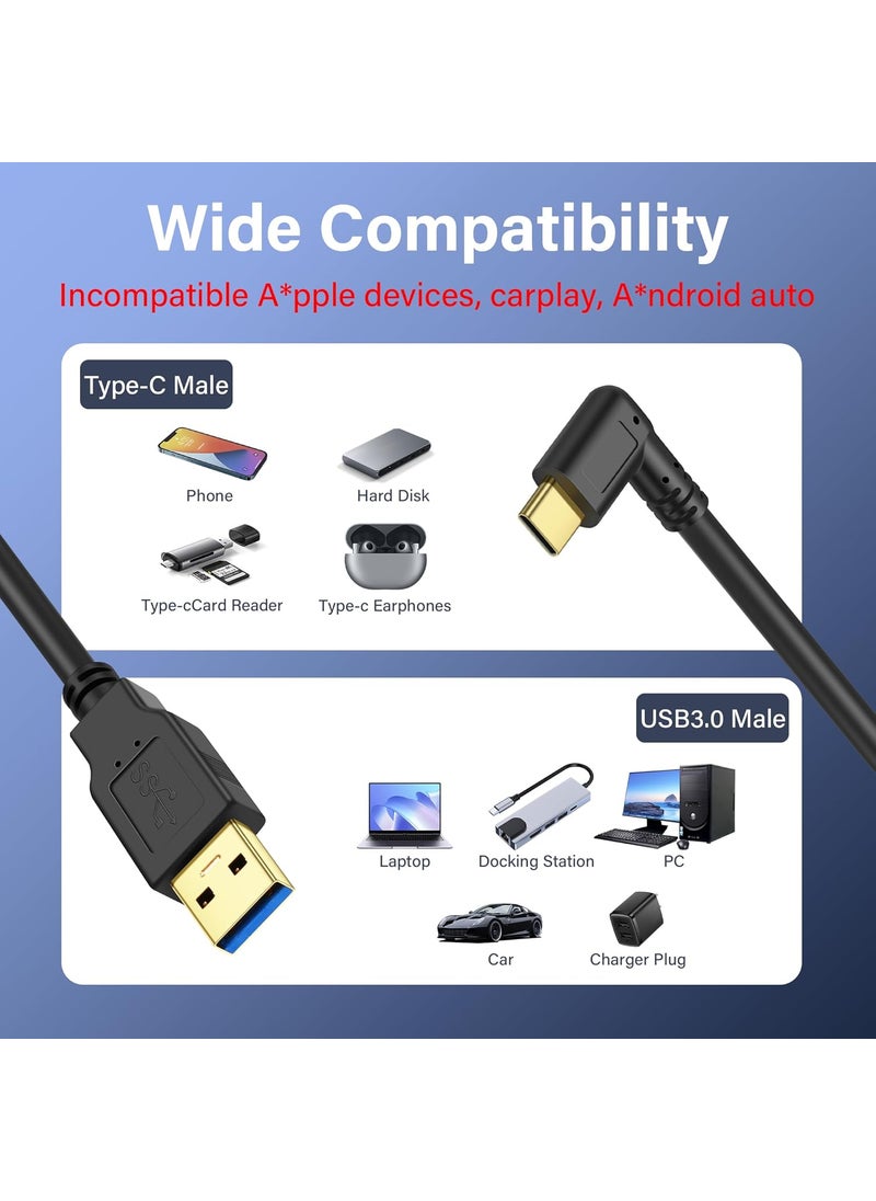 SinLoon SinLoon USB Type C Coiled Cable 5Gbps Retractable 90 Degree USB30 to USB C Charging Cable and Data Transfer for Phone Tablet Other USB C Devices M to R  - Image 5