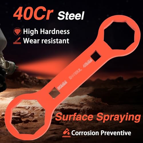 EVRBUL Motorcycle Fork Cap Wrench 46mm / 50mm Dirt Bike Fork Cap Tool compatible with Suzuki RMZ 250 450 RM250 CRF 250R 450R 450X - Image 2