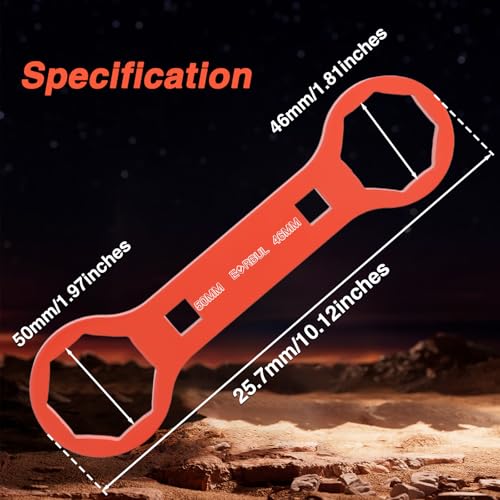 EVRBUL Motorcycle Fork Cap Wrench 46mm / 50mm Dirt Bike Fork Cap Tool compatible with Suzuki RMZ 250 450 RM250 CRF 250R 450R 450X - Image 5