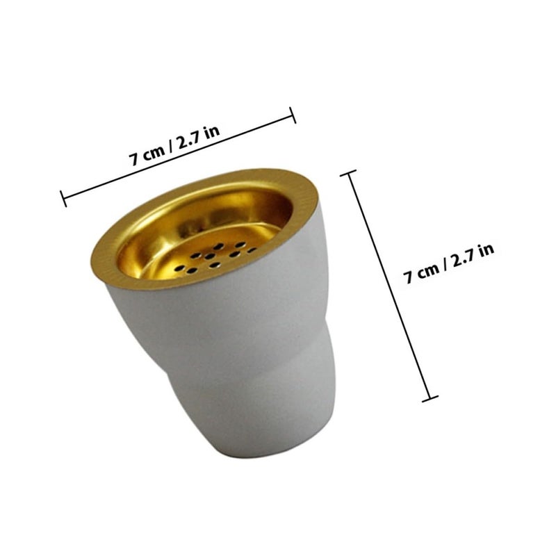 Gray Portable Ceramic Handheld Incense Burner Aromatherapy Censer Middle Eastern Style Home Decor - Image 3