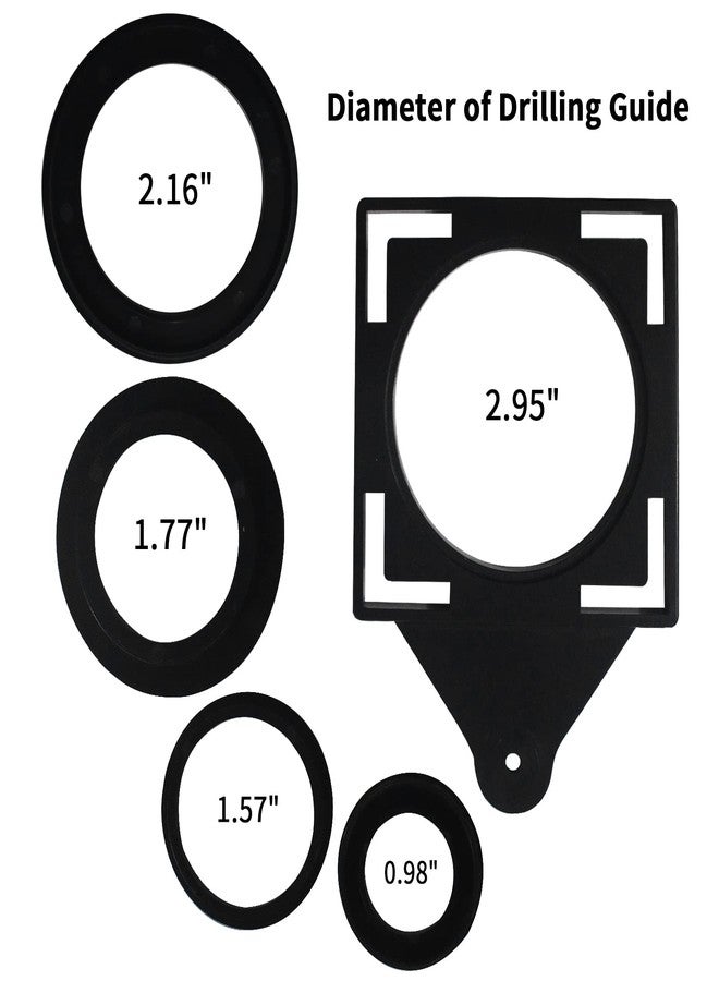 WiseWater 12 Sided Multi Angle Measuring Ruler, Universal Aluminum Alloy Measuring Template Tool Ceramic Tile Measurement with Hole Drilling Locator - Image 3