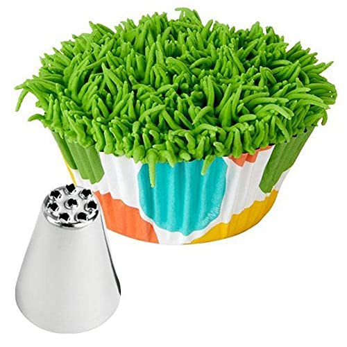 Kosh Standard Size Stainless Steel Grass Nozzle Icing Nozzle Leaf Piping Nozzle Icing Tip Pastry Tips Cup Cake Decorating Baking Tools Bakeware Create Leaves - - (Grass Nozzle) - Image 1