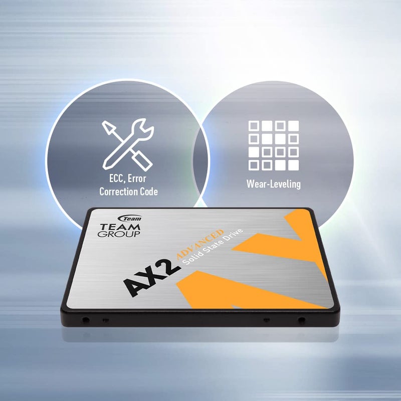 TEAMGROUP AX2 1TB 3D NAND TLC 2.5 Inch SATA III Internal Solid State Drive SSD (Read Speed up to 540 MB/s) Compatible with Laptop & PC Desktop T253A3001T0C101 - Image 5