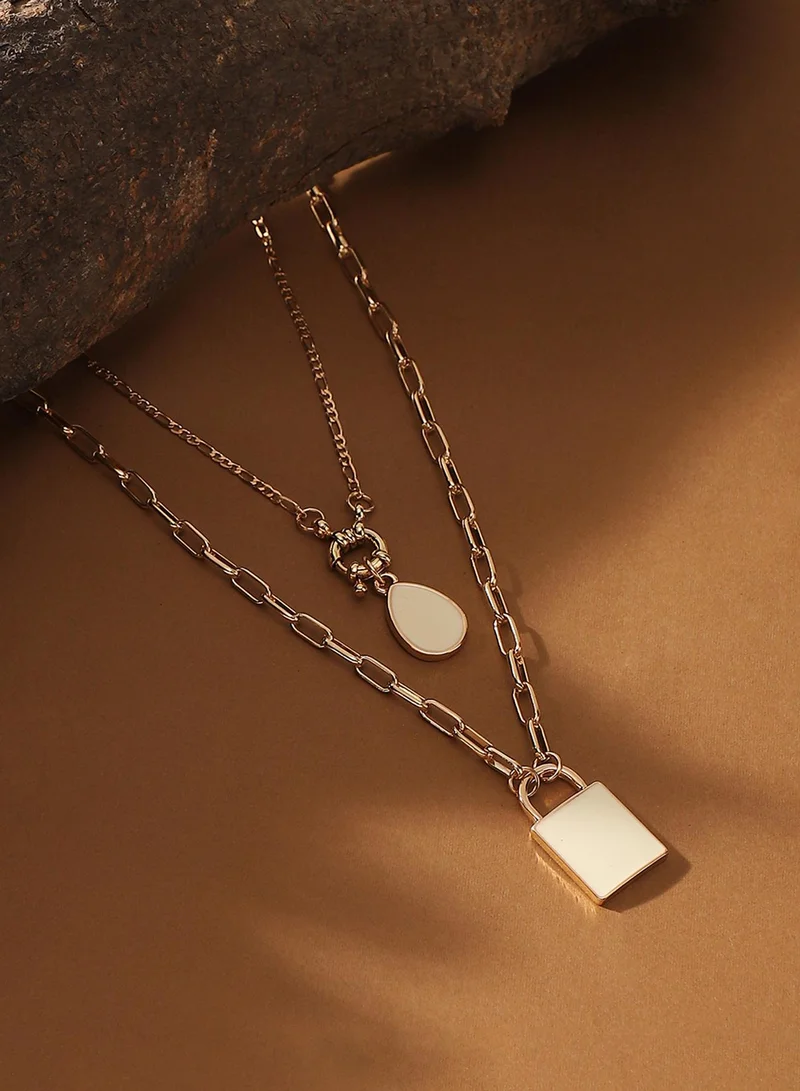 Sohi  Sailor's Layered Artificial Necklace Jewellery for Women | Best Price UAE