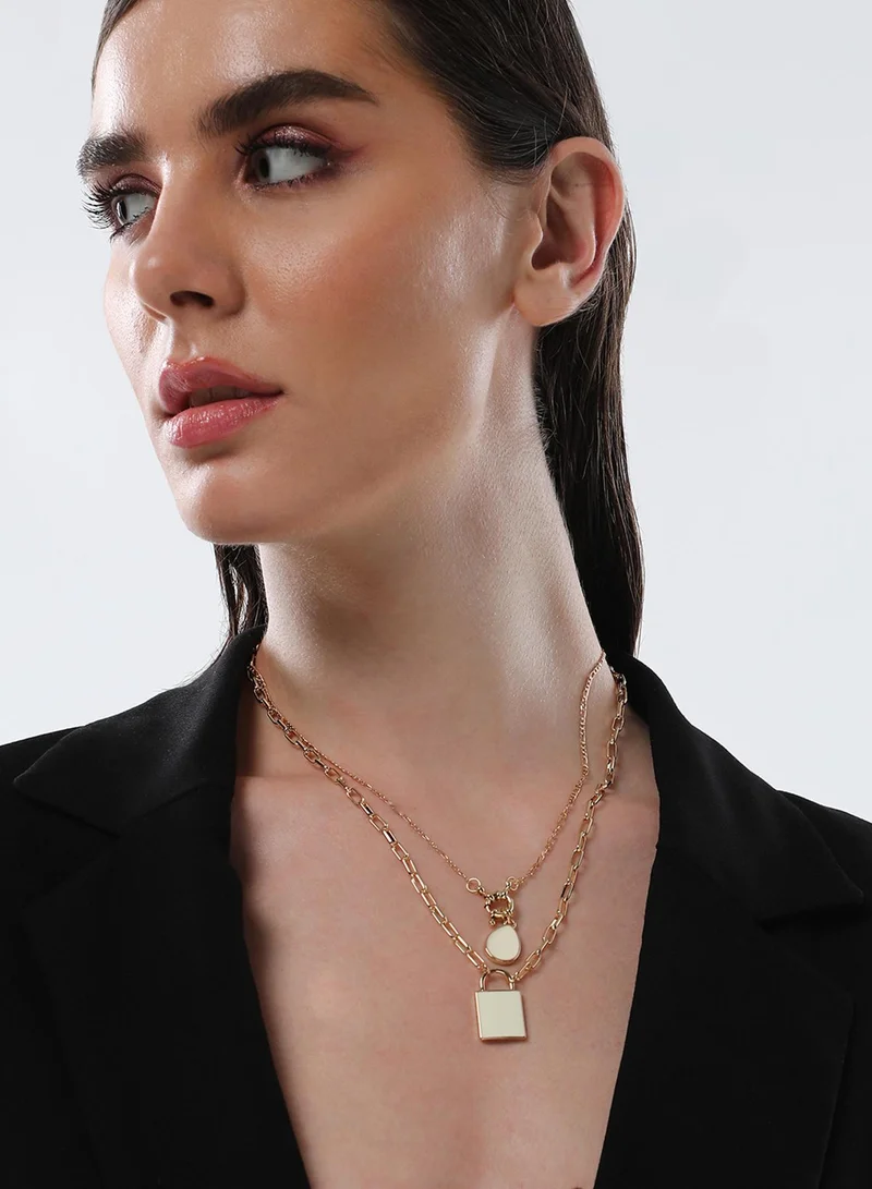 SOHI Sailor's Layered Artificial Necklace Jewellery