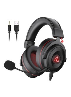 EKSA EKSA E900 Pro USB Gaming Headset-Xbox One Headset with 7.1 Surround Sound, PS4/PS5 Headset Noise Cancelling Headset with Mic&LED Light, Compatible with PC, PS4, PS5, Xbox One Controller, Nintendo Switch  - Image 1