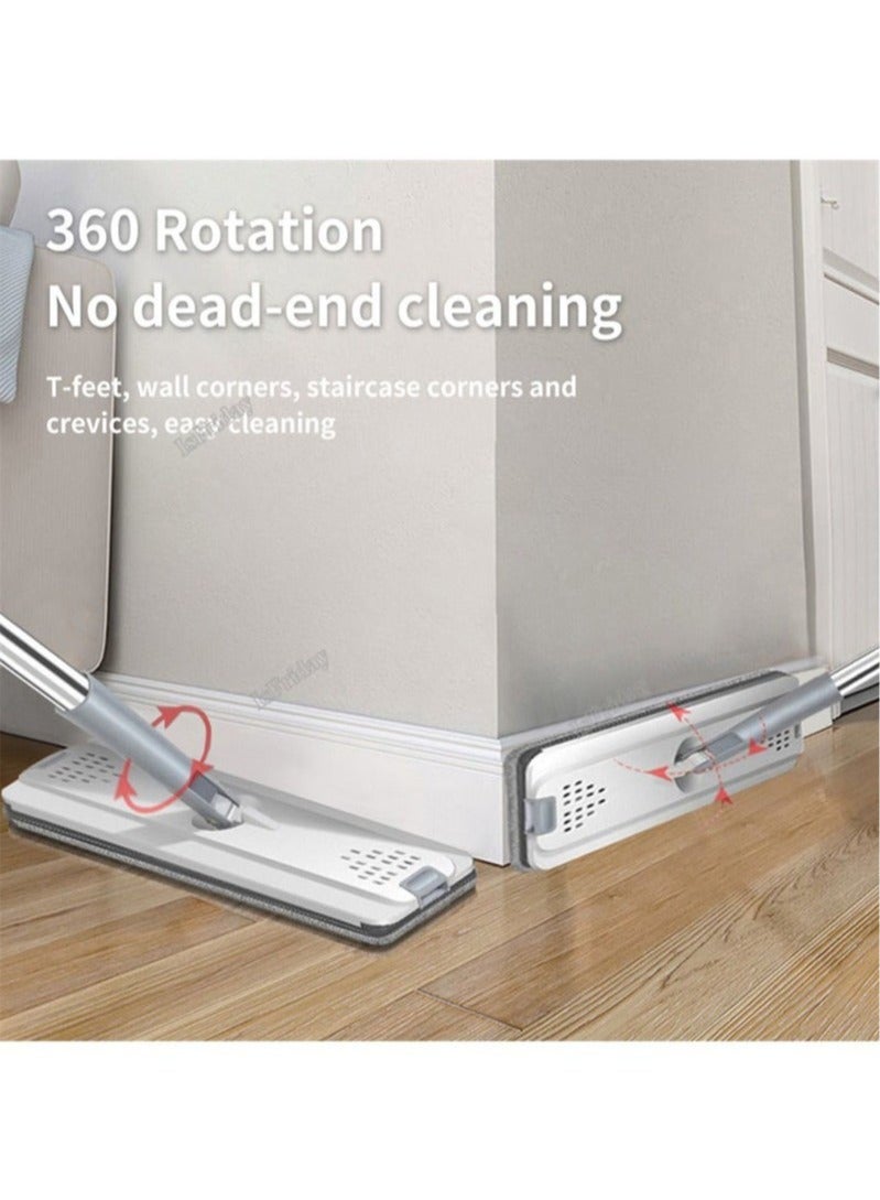 Cozara Hands-Free Flat Floor Mop And Bucket Set For Home Floor Cleaning With Washable Microfiber Pad  - Image 5