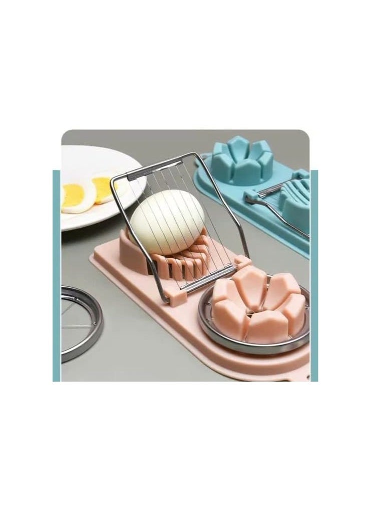 VIO Egg Slicers Egg Cutter Egg Piercer Boiled Egg Slicer Boiled Egg Cutter Kitchen Gadget Peach  - Image 3