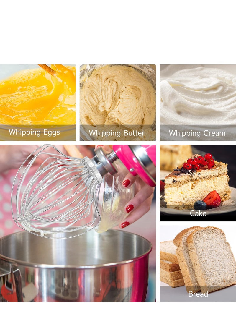 KASTWAVE - Wire Whip Attachment Suitable For Kit-chen-aid KN211WW Stand Mixer Fit 7 Quart Tilt-Head Lift Stand Mixer Whisk Attachment for Egg Heavy Cream Beater Whisk - Image 1