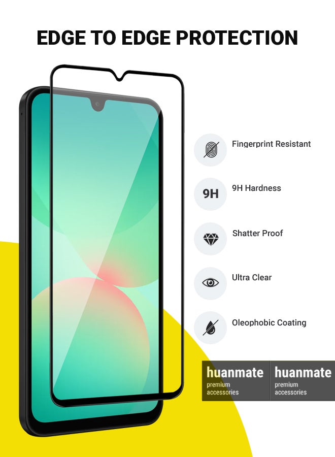 huanmate 2 in 1 Samsung Galaxy A26 Protection Pack - Ultra Clear Shockproof Case & Edge-to-Edge Screen Protector, 360 Degree Protection, Back Cover & Screen Protector for Samsung Galaxy A26 - Image 4