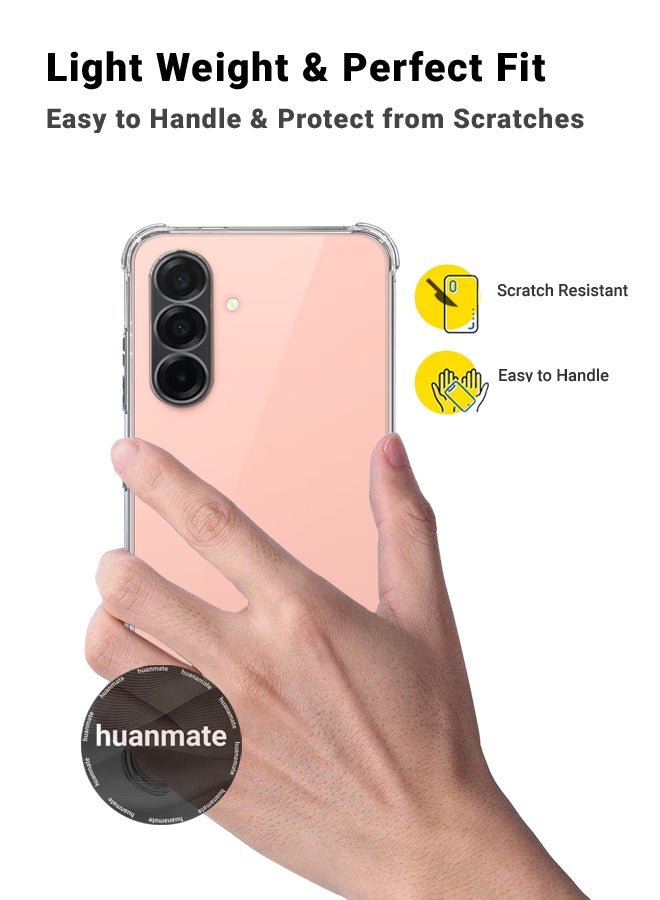 huanmate 2 in 1 Samsung Galaxy A26 Protection Pack - Ultra Clear Shockproof Case & Edge-to-Edge Screen Protector, 360 Degree Protection, Back Cover & Screen Protector for Samsung Galaxy A26 - Image 3