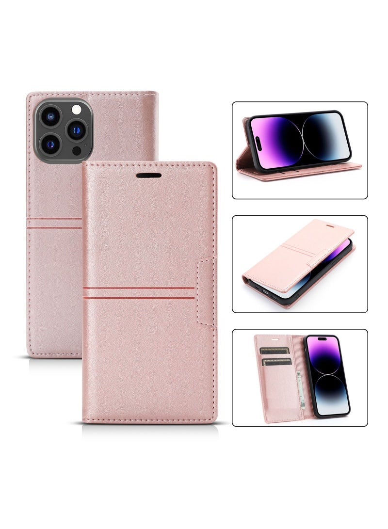 Suteni Flip Cover Leather Protective Hidden Card Slots Phone Case for iPhone - Image 2