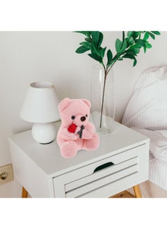 l'elefante 40cm Cute Plush Teddy Bear with Rose – Soft Stuffed Animal Toy for Valentine’s Day, Anniversary, Birthday, Romantic Gift for Girlfriend, Wife, Kids – Kawaii Hugging Bear for Decoration, Surprise Gift for Girls & Boys  - Image 3