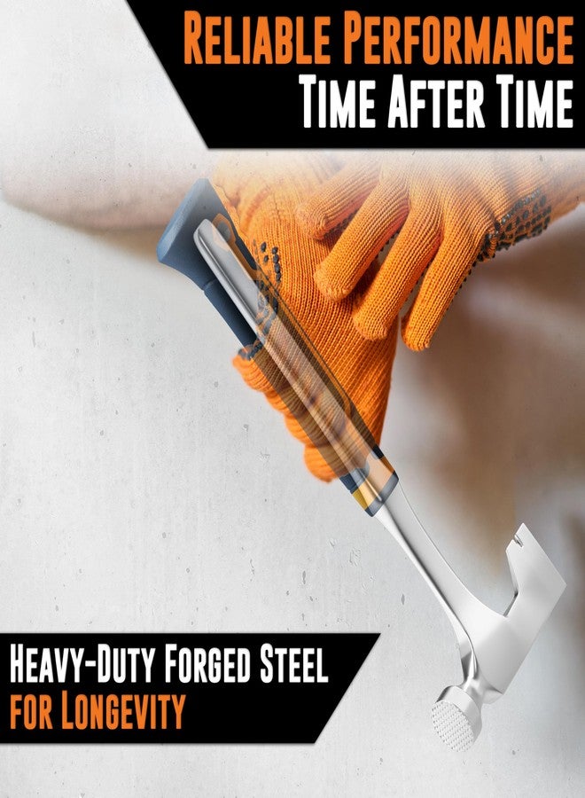 AMERICAN MUTT TOOLS مطرقة احترافية لتجصيص الجدران الجافة من شركة Mutt Tools - رأس 14 أونصة - مقبض مريح - مطرقة شبكية لتركيب وهدم الجدران الجافة - Image 4