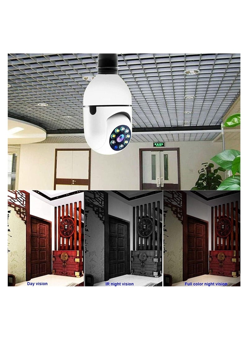 1080P Security Wireless Camera, Light Bulb Security Camera 360 Degree 2.4GHz & 5G WiFi IP Camera for Home Indoor Outdoor Security, Human Motion Detection and Alarm Two Way Talk - Image 5