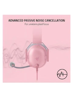 RAZER BlackShark V2 X Gaming Headset, 7.1 Surround Sound Capable, TriForce 50mm Drivers, 3.5mm Jack, Breathable Memory Foam Cushion, For PC, PS4, Nintendo Switch, Quartz Pink | RZ04-03240800-R3M1  - Image 2