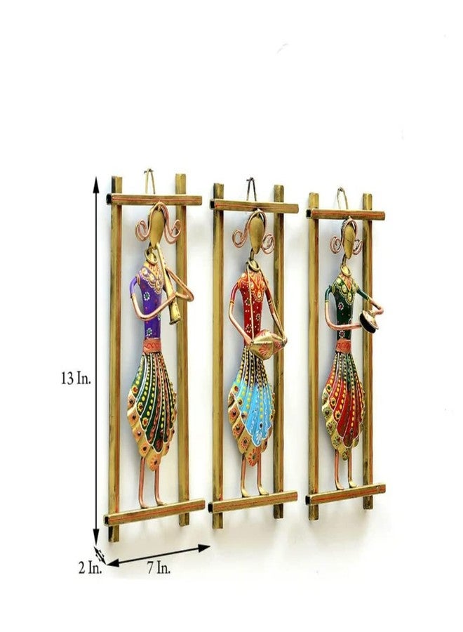 RHEA STORE مجموعة إطارات راجستانية لتزيين الجدران من متجر ريا - 3 إطارات فنية جدارية تقليدية مصنوعة يدويًا لتزيين المنزل | لوحة جدارية مستوحاة من ثقافة راجستان لتزيين غرفة المعيشة وغرفة النوم والمكتب - Image 4