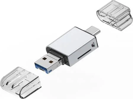 بولهاموبيل Ultra Fast Memory Card Reader with USB Type-C and Lightning Port Micro Sc Memory Card Reader