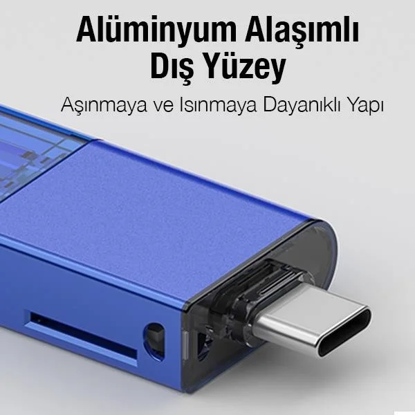 بولهاموبيل Ultra Fast Memory Card Reader with USB Type-C and Lightning Port Micro Sc Memory Card Reader