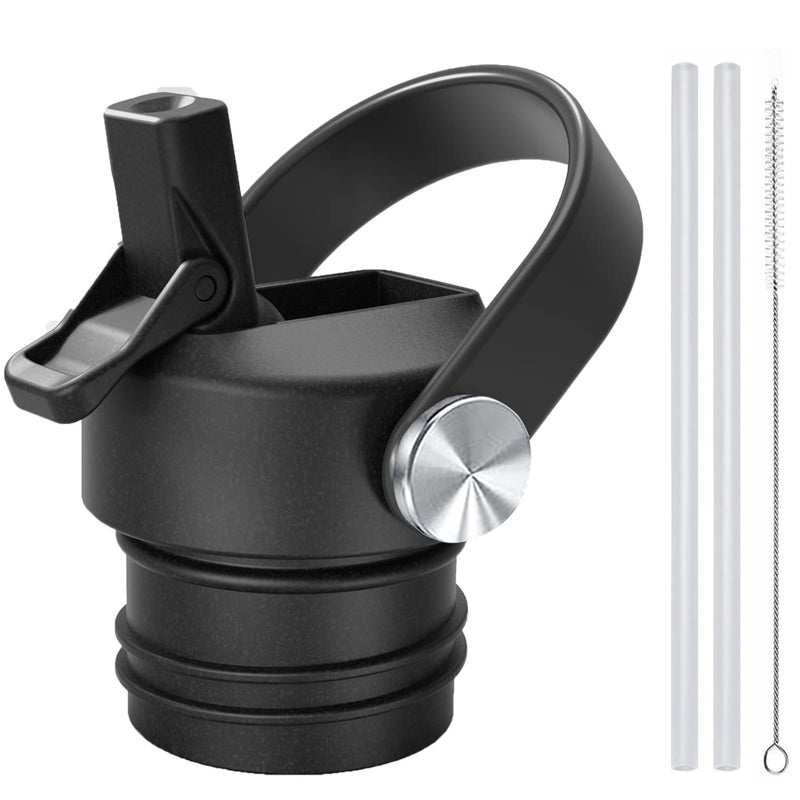 POYAKU Straw Lid for Hydro Flask Standard Mouth 18 oz 21 oz 24 oz Top Lids with Straw for Iron Flask Narrow Mouth 20 24 32 64 oz,Sports Water Bottle Accessories Replacement Dust Cover Straw Cap - Image 1