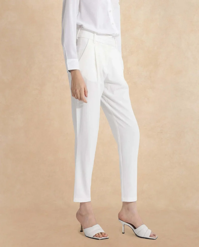 Rareism Women's Formal Straight Fit Trouser