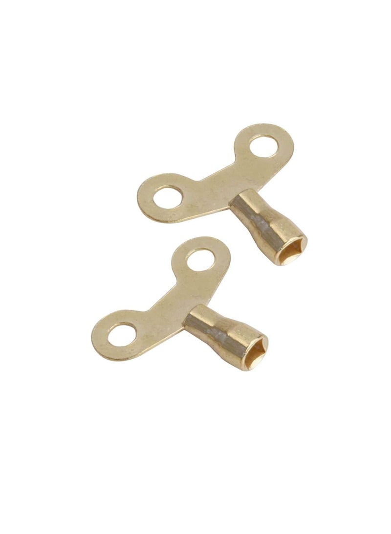 Faucet Key, Bathroom Sink Water Tap Knob Switch Brass Faucet Socket for Metal Tap and Radiator Valve Usage 6mm Square Hole Pack of 2 - Image 1