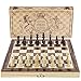 Amerous Chess Set 12x12 Folding Wooden Standard Travel International Chess Board Game Set with Magnetic Crafted Pieces For 2 Players - Image 4