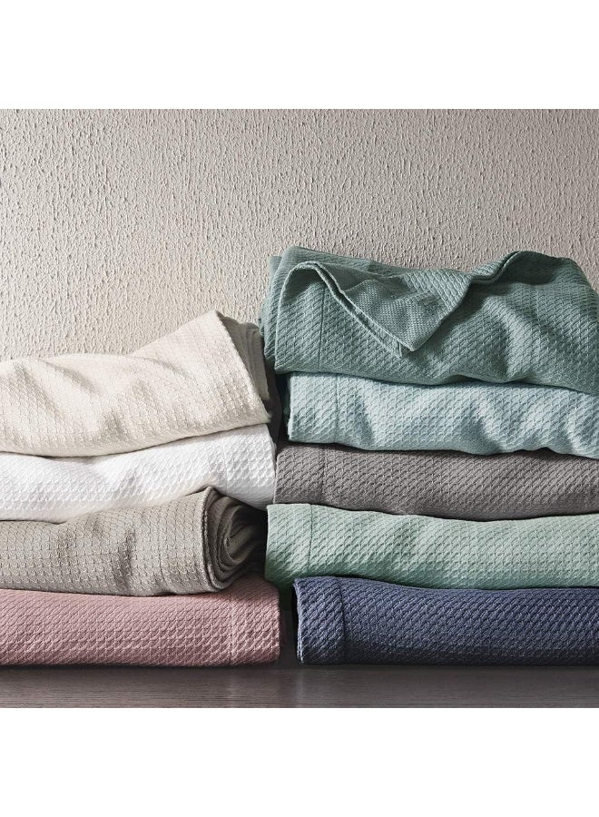 madison park Madison Park Soft Certified 100 Egyptian Cotton Breathable Cozy Blanket Premium Waffle Knit Classic Design Luxury All Season Lightweight Cover for Bed Couch and Sofa Cream Twin66x90  - Image 5