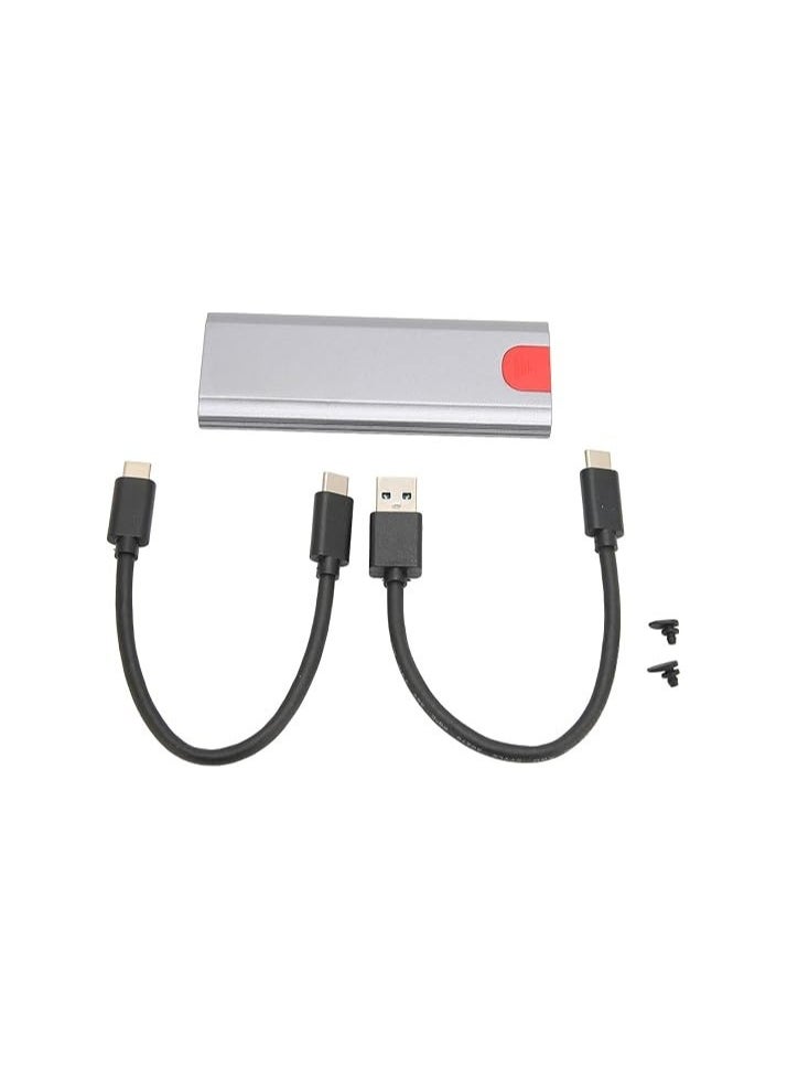 Generic M.2 NVMe SSD External Enclosure – USB Type-C, USB 3.1 Gen 2, 10Gbps – Compatible with 2230/2242/2260/2280 NVMe & SATA Drives – Silver  - Image 2