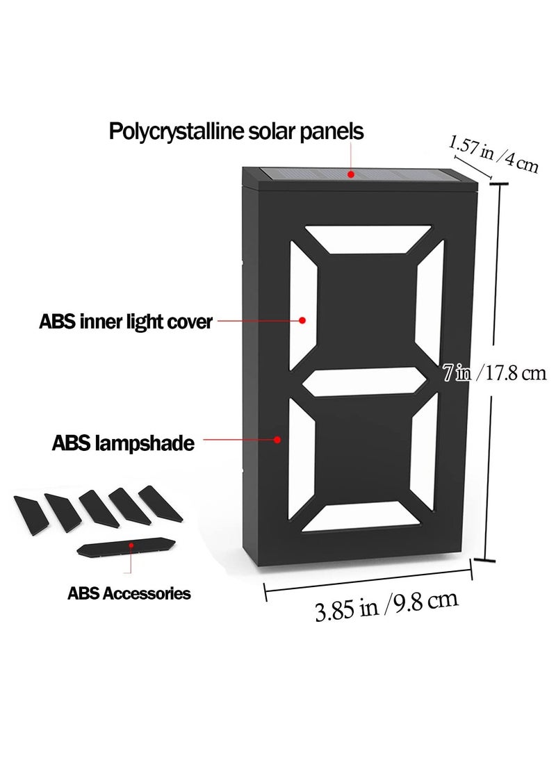 SYOSI Solar House Numbers Light, LED Illuminated Address Sign, Waterproof Lighted House Number Sign Plaque Address Numbers for Home Yard Street Number, Can Light up the Whole Night - Image 2