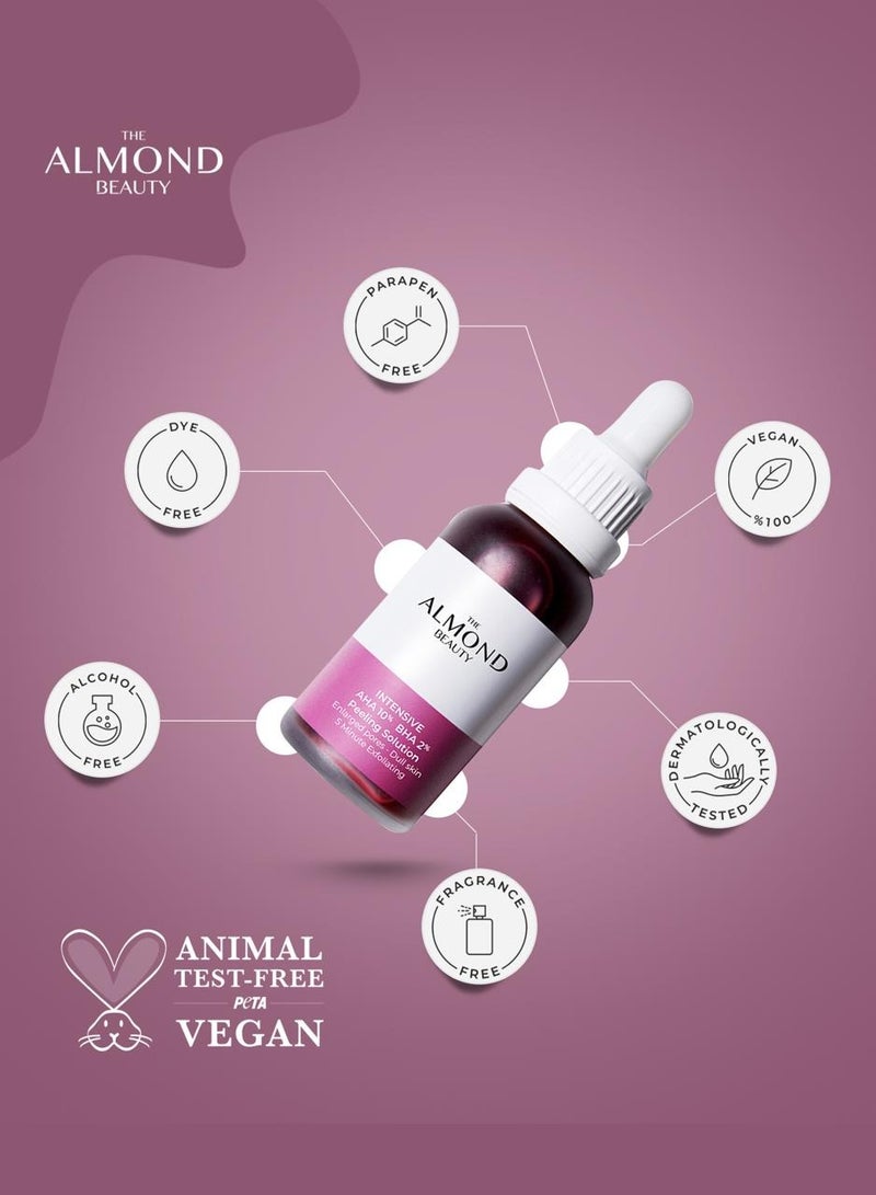 الموند بيوتي مقشر اها اها من الموند بيوتي محلول تقشير مفتح مع حمض ألفا هيدروكسي وحمض بيتا هيدروكسي تقشير ضد حب الشباب وفرط التصبغ وزيادة الدهون 30 مل - Image 4