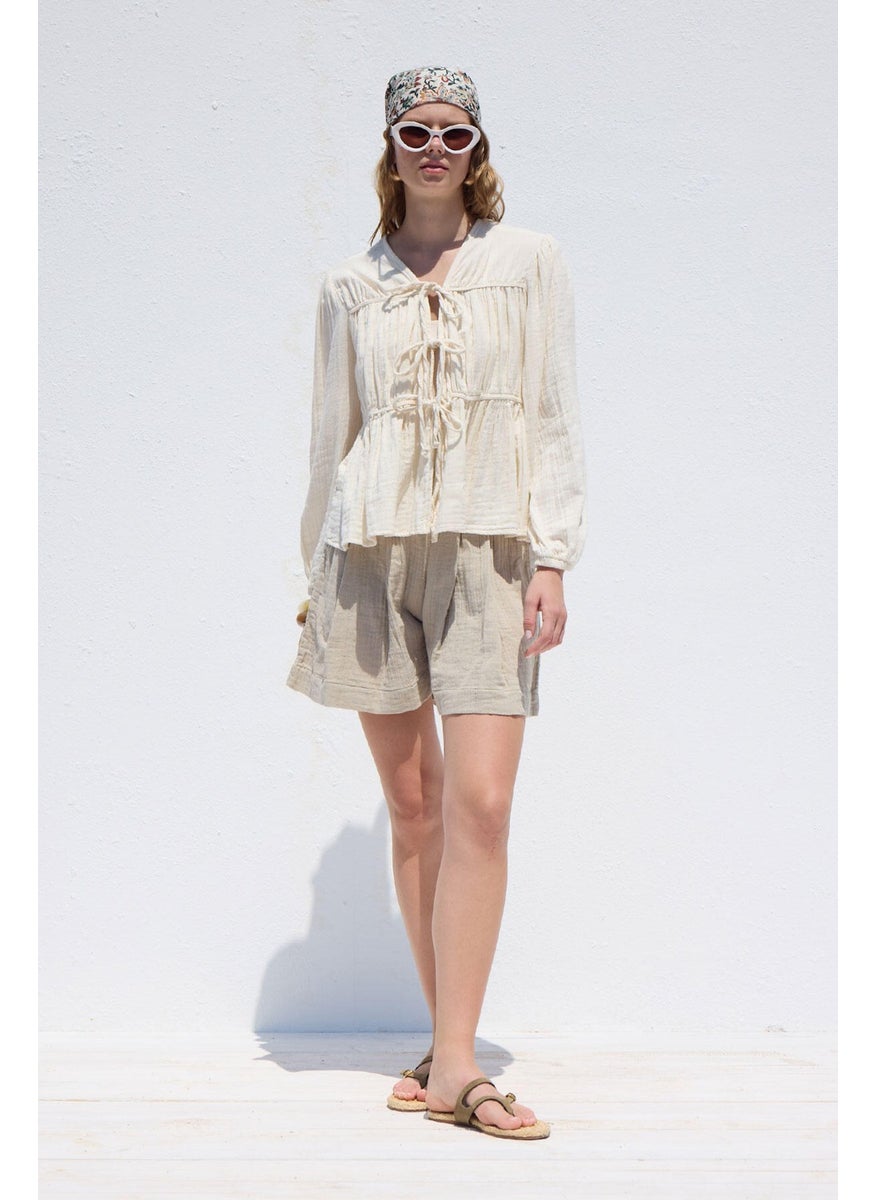 Muslin Relaxed Shorts Sand - pzsku/ZB9AC52998D3095F7ABD7Z/45/_/1725790041/30390818-976b-4eb6-8886-24769b678640