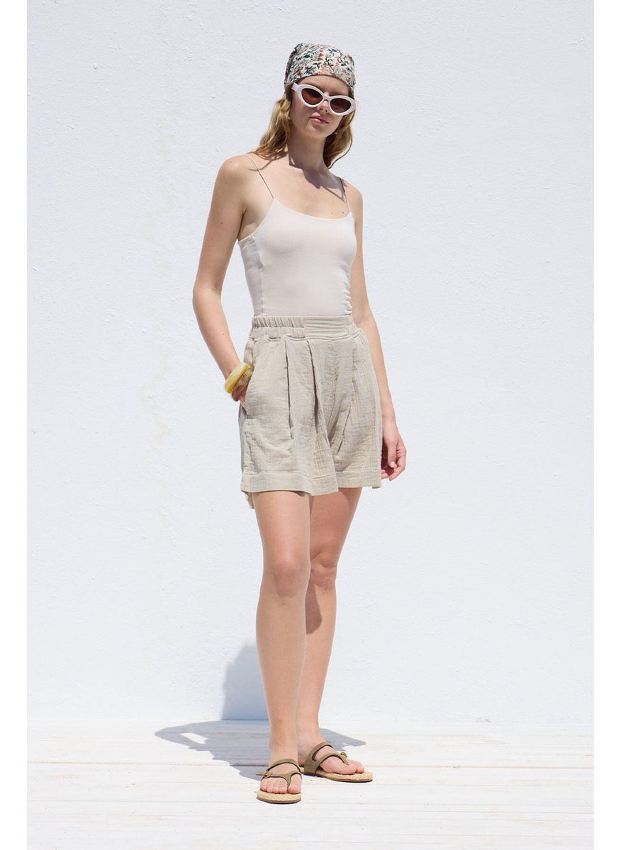 Muslin Relaxed Shorts Sand - pzsku/ZB9AC52998D3095F7ABD7Z/45/_/1728060713/2f9e567d-a251-46dd-9ef5-c74aac112a54