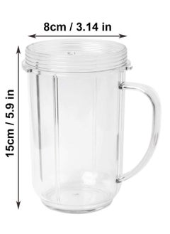SYOSI 16oz Bullet Cups Compatible with Magic Bullet Blender 250W MB-1001, Includes Colored Lip Rings, Pack of 4  - Image 2