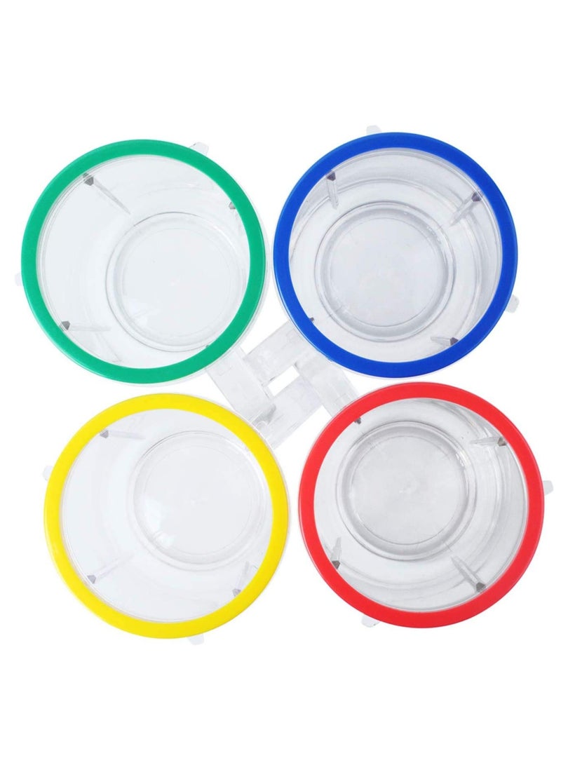 SYOSI 16oz Bullet Cups Compatible with Magic Bullet Blender 250W MB-1001, Includes Colored Lip Rings, Pack of 4  - Image 3