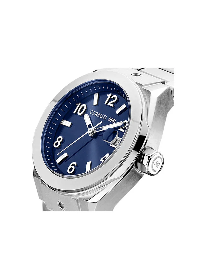 شيروتي 1881 Women's Round Shape Stainless Steel Band Analog Wrist Watch 33 mm - Blue Dial - CIWLH2226004