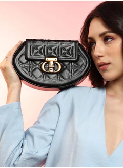 Haute Sauce The Quilted Curve Sling Bag - Midnight Black  - Image 3