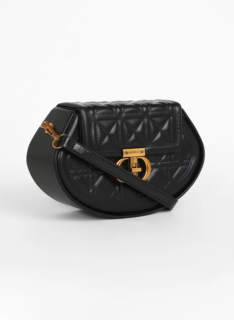 Haute Sauce The Quilted Curve Sling Bag - Midnight Black