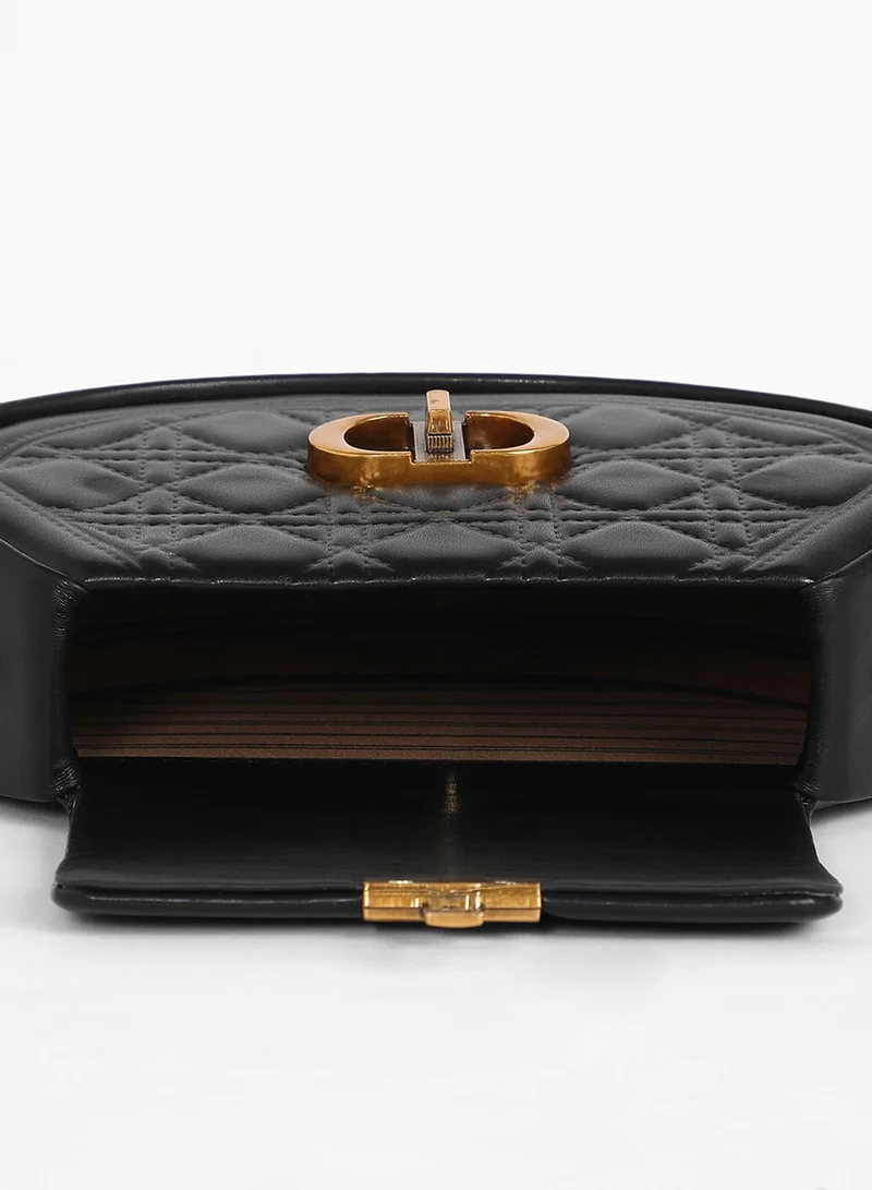 Haute Sauce The Quilted Curve Sling Bag - Midnight Black