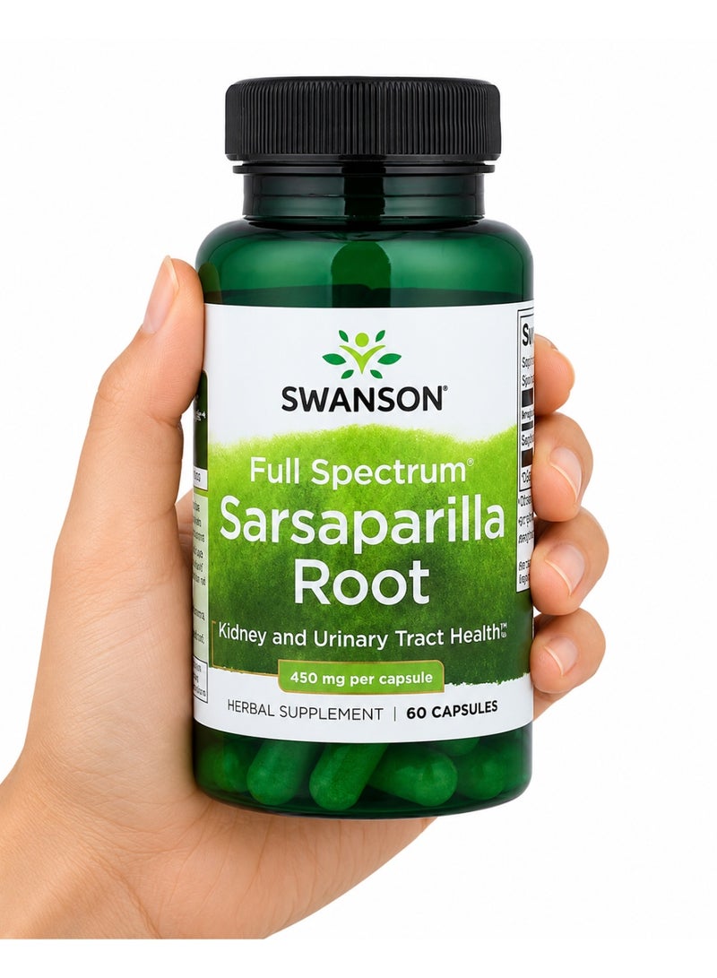 SWANSON Full Spectrum® Sarsaparilla Root, 450 mg, 60 - Image 3
