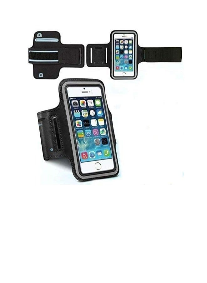 بامير حامل ذراع للهاتف مع حامل للمفاتيح وفتحة للبطاقة، حزام ذراع لتمارين الجري في صالة الألعاب الرياضية مقاوم للماء للهاتف حتى 6.2 بوصة، آيفون وسامسونج قابل للتعديل لتمارين الجري في صالة الألعاب الرياضية - Image 2