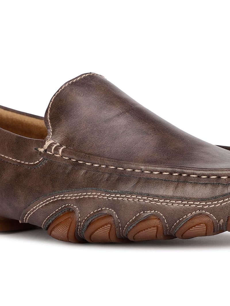 Red Label Bata Men's Slip-on Loafer - BROWN (8 UK) (8514989) - Image 5