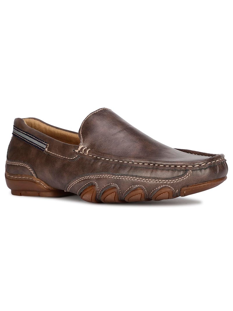 Red Label Bata Men's Slip-on Loafer - BROWN (8 UK) (8514989) - Image 1