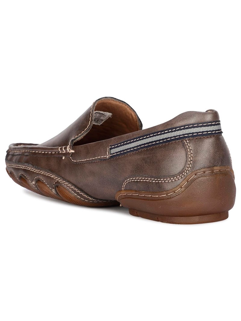 Red Label Bata Men's Slip-on Loafer - BROWN (8 UK) (8514989) - Image 3