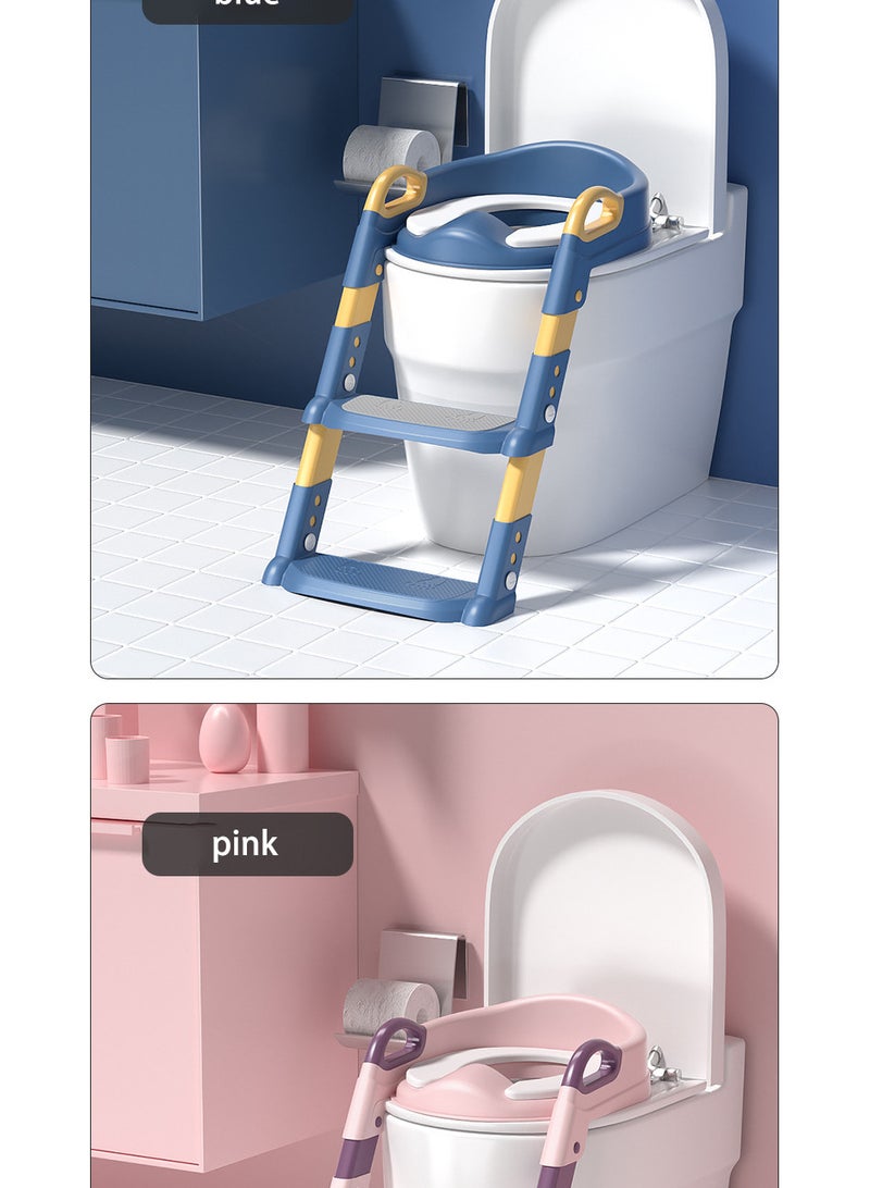 أولودينيز  مقعد تدريب الأطفال على الحمام مع سلم - تصميم قابل للطي، درجات غير قابلة للانزلاق، ومقعد مبطن مريح - Image 5