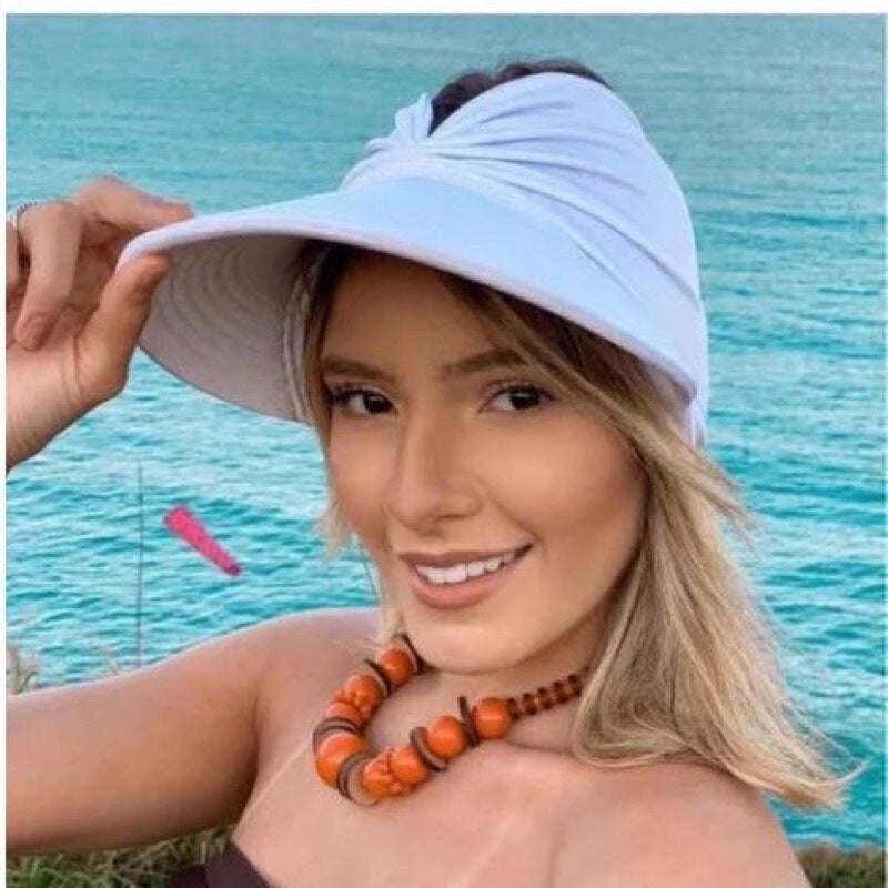 Summer Sun Hat Women Brazil UV Protection Large Brim Elastic Hat - Image 1